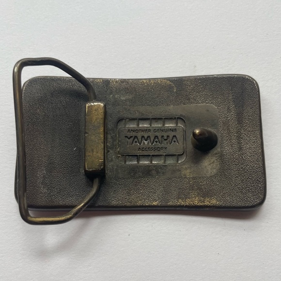 Vintage Brass Yamaha promo Belt Buckle genuine accessory - Picture 2 of 4